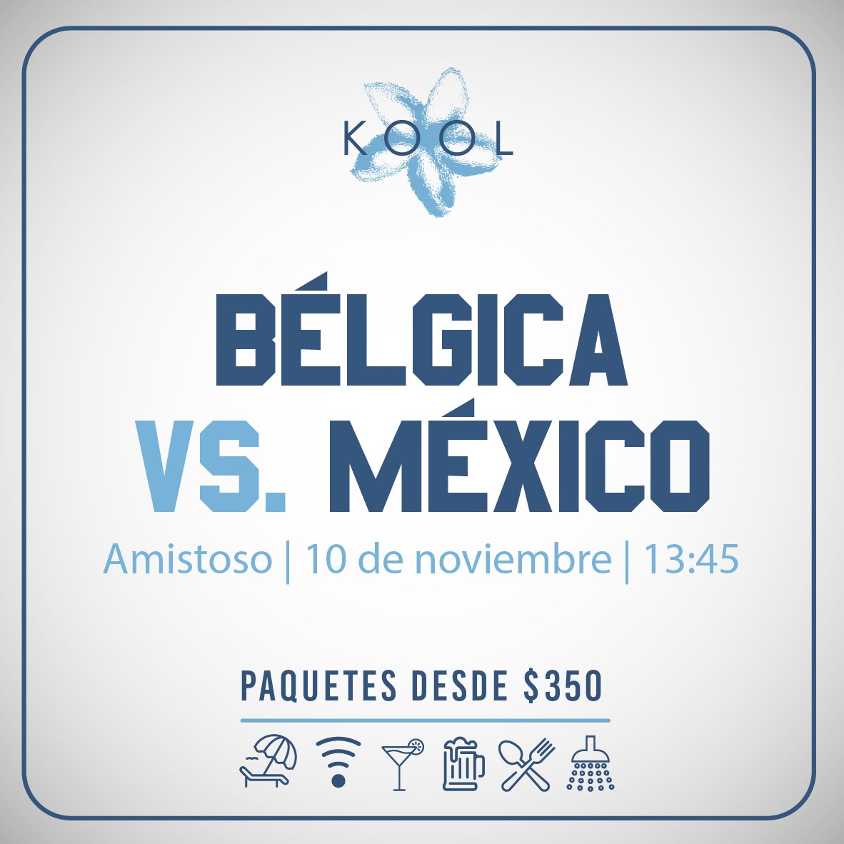 KoolBeachClub's tweet photo. No te pierdas hoy el partido Bélgica vs. México
Disfrútalo en la playa con bebidas y alimentos.
Kool Beach Club ::: Playa del Carmen 
#PlayaDelCarmen #RivieraMaya #KoolBeachClub https://t.co/MP3mAt5MGU