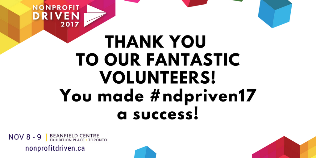 o_n_n's tweet photo. Five million volunteers fuel Ontario's nonprofit sector and we are very lucky to have hundreds of volunteers supporting ONN. Thank you for lending your talents to #npdriven17 - from leadership, to registration & logistics, social media, note takers, facilitators and more! https://t.co/UW7F9Q8LS9