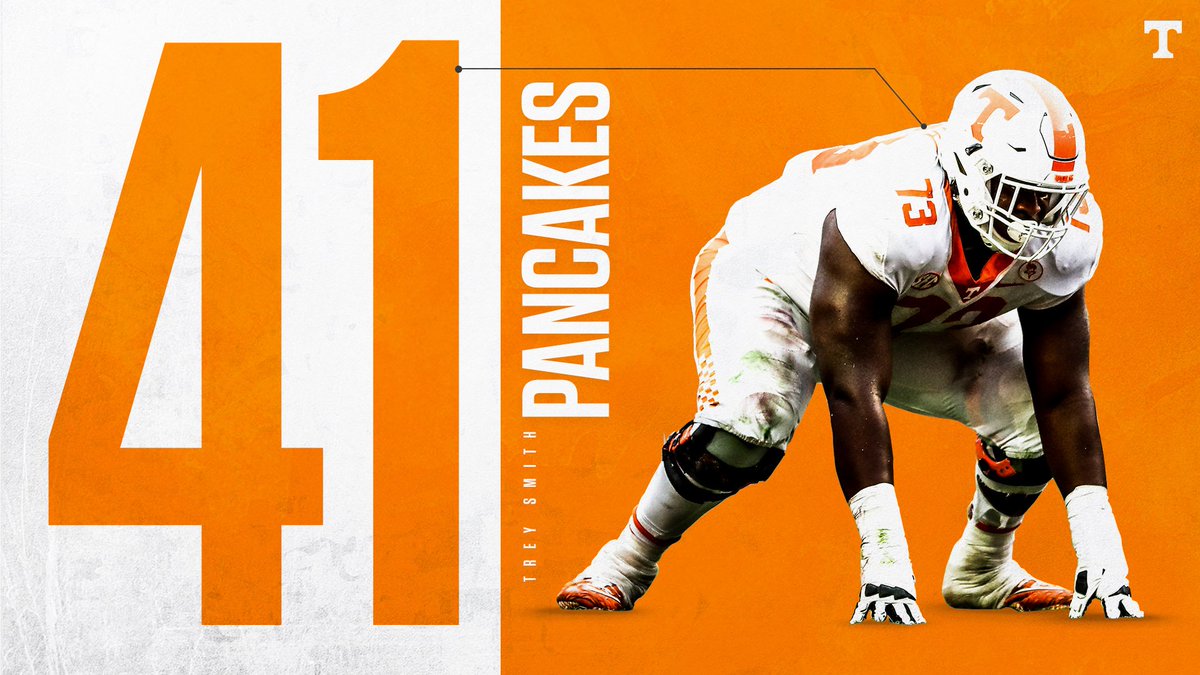 iameashleysmith's tweet photo. 41 pancakes!! 👁 salute you @smithtrey98! Keep making us all proud!! 🍊🏈 RT @Vol_Football: 🥞 x 41 https://t.co/ZRi2kIYQmE