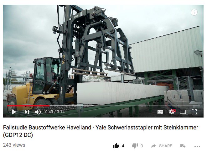YaleEMEA's tweet photo. Watch this video on the operations at Baustoffwerke Havelland shared by @MF_Gabelstapler. Exceptional #Yale equipment fitted with hydraulic brick clamps - https://t.co/sm4z7YR9ks https://t.co/fFksNp5HAr