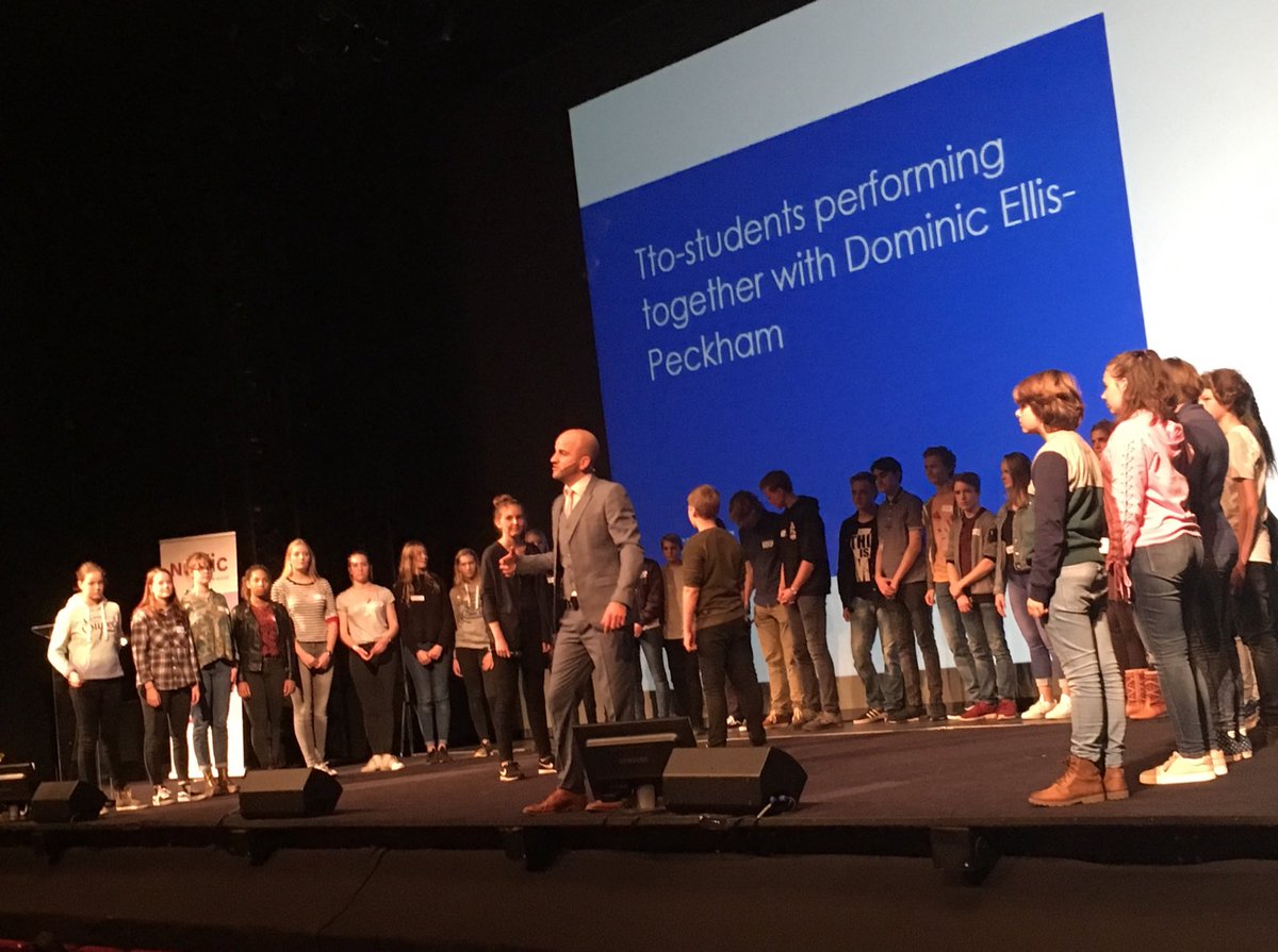 dutchyabroad's tweet photo. Brilliant performance by students conducted by @DominicPeckham #CLIL2017 👋👋👋 https://t.co/1jSMKQXyGv