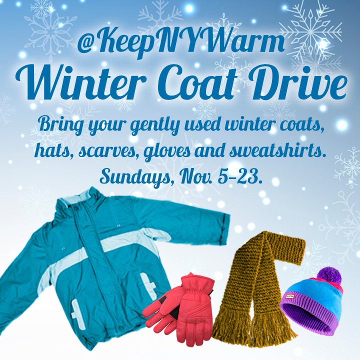 ktfchurch's tweet photo. SEASON OF GIVING: @KeepNYWarm is collecting winter coats, hats, scarves &amp; gloves Sundays thru Nov. 23. Bring gently used items to KTF Church for distribution: https://t.co/xwllkr0N0J #keepnywarm #bekindatchristmas #sharingiscaring https://t.co/44WZjBFjky