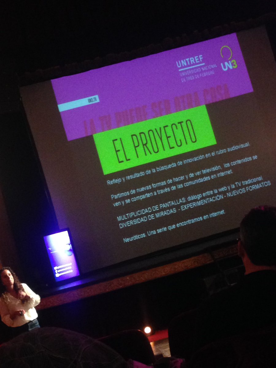 paulasoledad's tweet photo. "Pensar la grilla de la programación como una playlist" sobre el canal de @UNTREF #NeoMediaLab2017 https://t.co/GWO830ieda