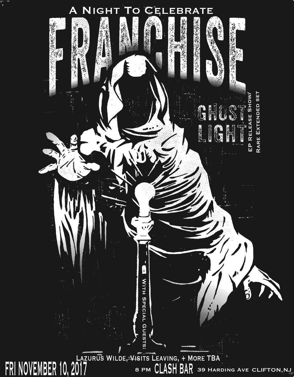 FranchiseNJ's tweet photo. TONIGHT is our EP release show at Clash Bar in Clifton,NJ! Doors are at 8. Come celebrate with us! #njmusic #posthardcore #clashbar #njmusicscene #njlivemusic https://t.co/egiGUvScFI