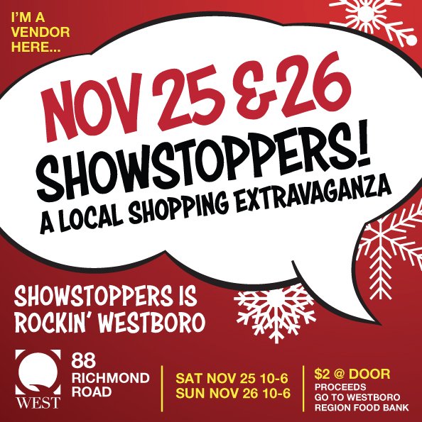 LWLOttawa's tweet photo. SHOWSTOPPERS
has your #LOCAL goods on fleek.
Join us.
@TrueBeeHoney 
@ottawabike 
@mamashellscakes 
@Kitchissippi 
@thymeandagain https://t.co/HAT7yH5aXS