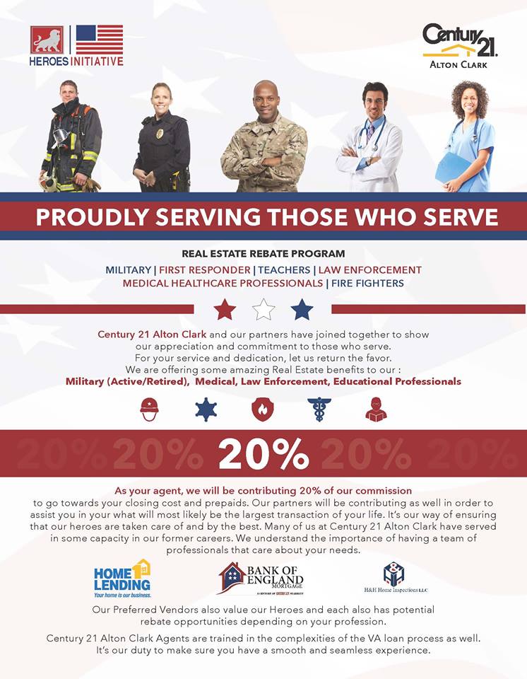 TeamWeaverRE's tweet photo. We love Veterans and have a great program that helps them save thousands on their home purchase or Sale! Thank you for your Service & God bless! #C21AC https://t.co/iH4GkklYjW