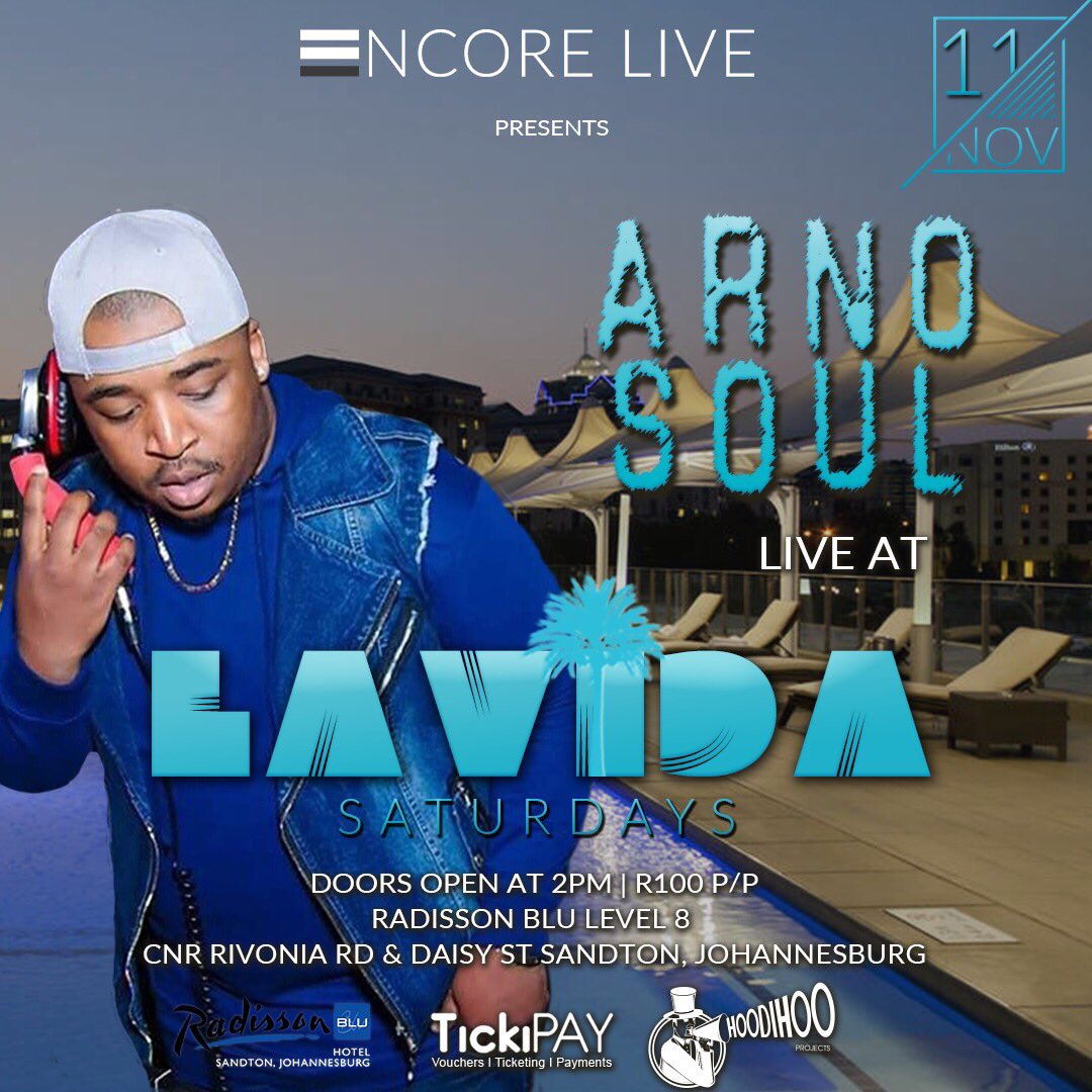 LaVidaSaturdays's tweet photo. Catch these 🔥 DJs out @RadBluSandton tomorrow for #LVS11NOV 🎉 Viva LaVida! https://t.co/WSe9gHSZbt