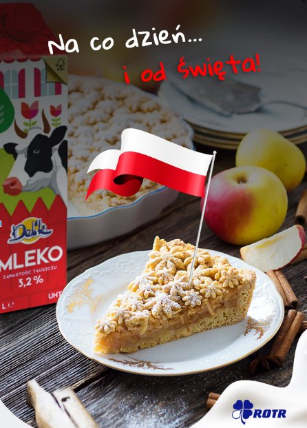 rotr_mleko's tweet photo. W #DzieńNiepodległości doskonale sprawdzi się pyszna #szarlotka na kruchym spodzie oraz #kawa z mlekiem #ROTR. Życzymy jutro udanego świętowania i odpoczywania! #Mleko do kawy kupcie od https://t.co/WrnhK7qLPS. https://t.co/7hiF3YBQ3I