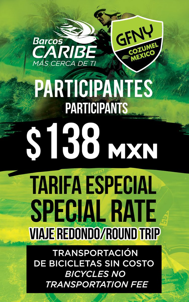 **BIENVENIDOS PARTICIPANTES DEL GFNY**  tarifa promoción $138 VIAJE REDONDO! Compra en línea con el cupón GF2017