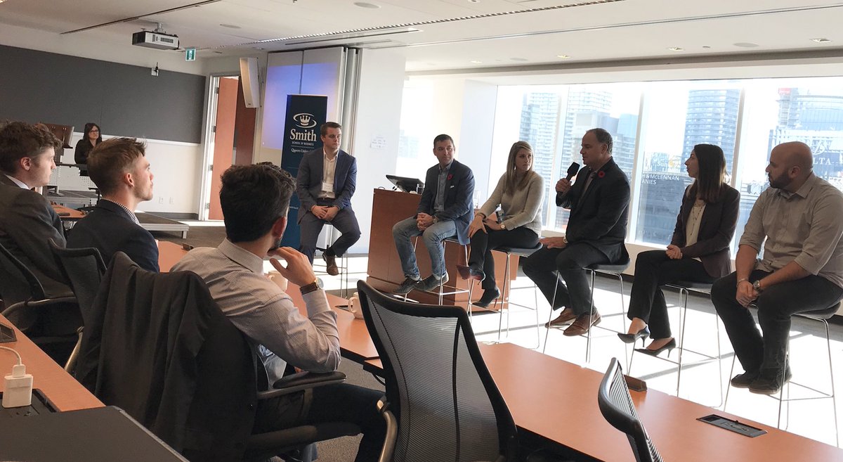 amy_mclellan's tweet photo. @SmithBusiness #QSIA talking all things #sales with @IBMCanada @Cisco @AirCanada @Shopify @visioncritical @greatsalescomp https://t.co/b77ijGFtMa