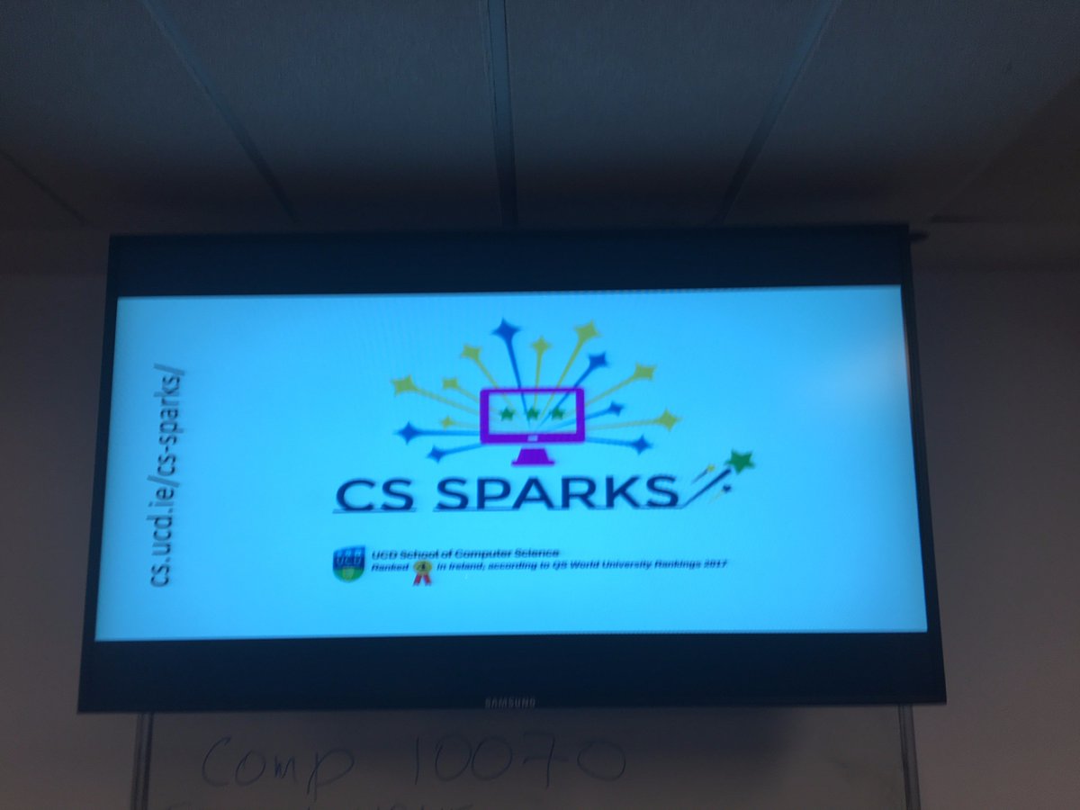 UCDCompSci's tweet photo. A busy day in the School today! We welcomed 45 TY girls from 3 schools to the first session of #CSSparks focusing on micro:bit with Stephen Howell from @Microsoft. The atmosphere is great! Brilliant work from Dr. Catherine Mooney and the CS Sparks team! #ucdcompsci #ucdforall https://t.co/jvvhMO5E9a