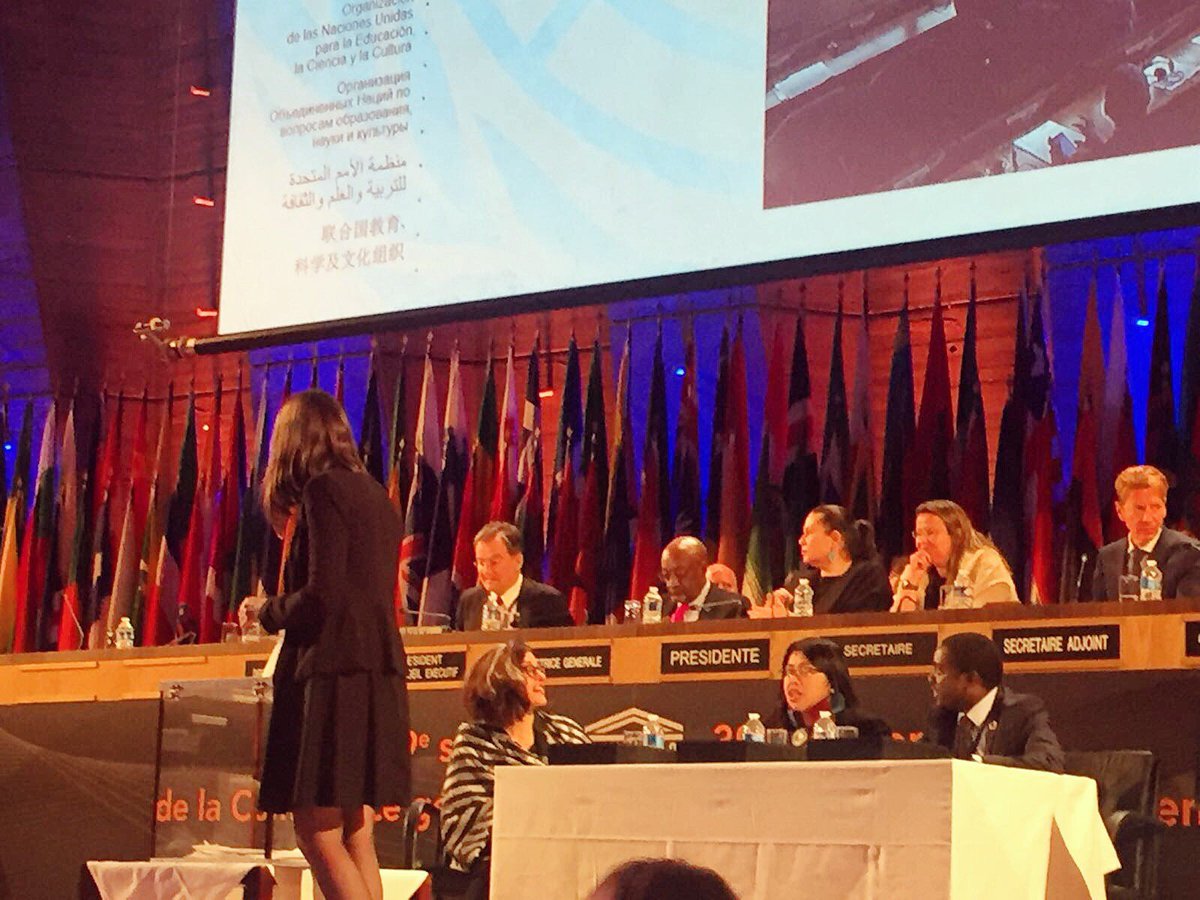 IRLOECDUNESCO's tweet photo. Today Ireland voted for Madame Audrey Azoulay @AAzoulay for the position of
Director-General of @UNESCO #39GC #UnescoGC #NextUnescoDG https://t.co/jPzb80DsGK
