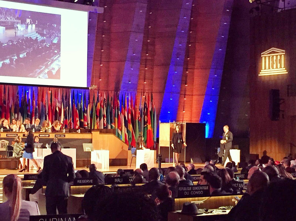 IRLOECDUNESCO's tweet photo. Today Ireland voted for Madame Audrey Azoulay @AAzoulay for the position of
Director-General of @UNESCO #39GC #UnescoGC #NextUnescoDG https://t.co/jPzb80DsGK