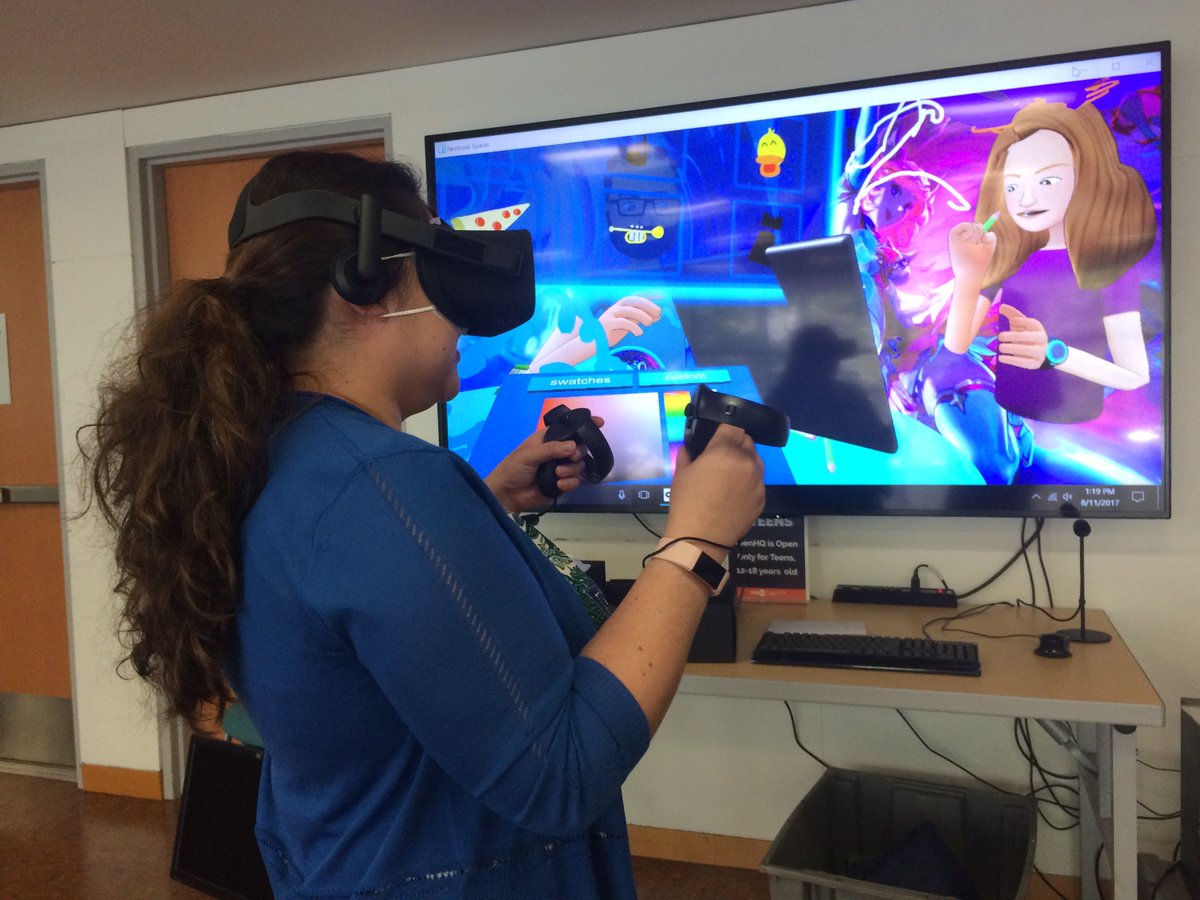 jmacdigital's tweet photo. Using Facebook Spaces at San Jose library reception for OC4 https://t.co/HSl2ZqwLj7