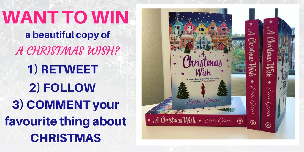 AriaFiction's tweet image. HAPPY #COMPETITIONFRIDAY! 

WANT TO WIN a beautiful copy of A CHRISTMAS WISH by @ErinGreenAuthor?! 

1) Retweet
2) Follow @Aria_Fiction
and @ErinGreenAuthor
3) COMMENT your favourite thing about CHRISTMAS!

UK only.