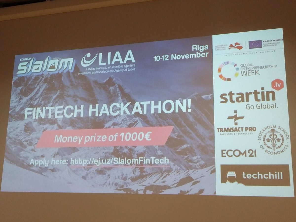 StartinLV's tweet photo. We are ready to start the last @StartupSlalom hackathon of the year 2017 #startinLatvia https://t.co/70WI5OlEEf