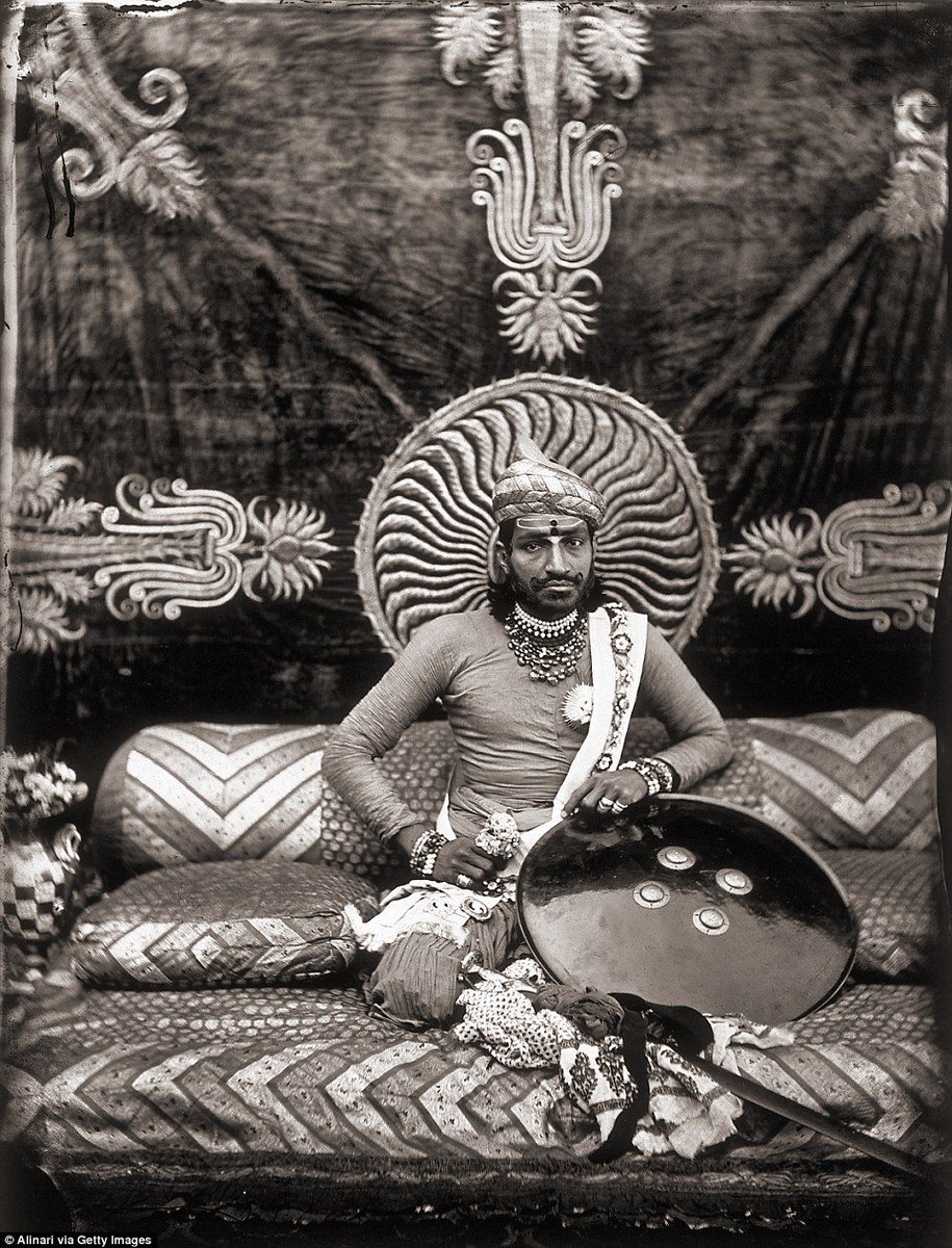 indiainpix's tweet photo. Photographer-Prince: Maharaja Sawai Ram Singh II, ruler of the princely state of #Jaipur between 1835 and 1880, was a skilled amateur photographer and maintained a 'tasveer khana' ('picture house') in his palace. (Pic: T Murray, c. 1867) https://t.co/cxKiNiZhqL