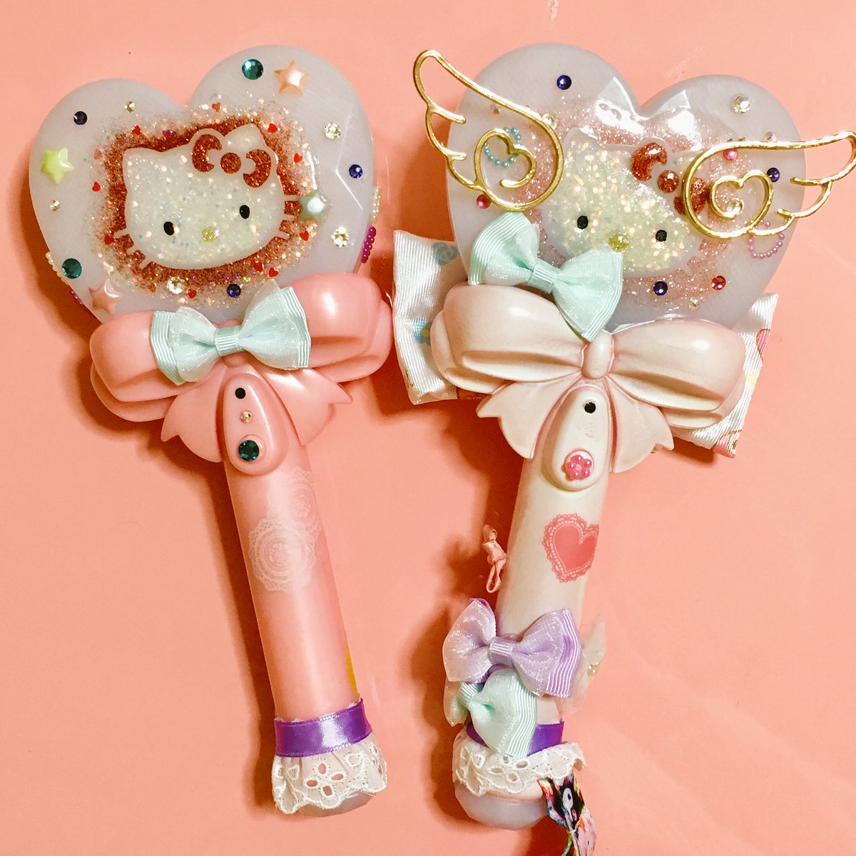 こじ子 ぴゅー友のミラクルハートライトもデコりました O ﾟ ﾟ O 可愛くできたかな 喜んでもらえて幸せです ｻﾝﾘｵ ﾐﾗｸﾙﾊｰﾄﾗｲﾄ ﾏｲﾒﾛﾃﾞｨ ﾏｲｽｲｰﾄﾋﾟｱﾉ