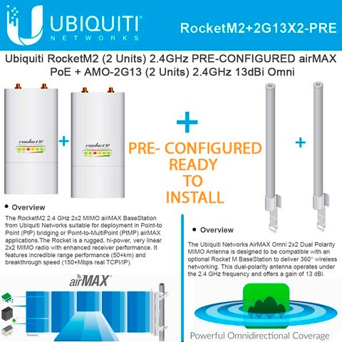 FlytecCompUSA's tweet photo. Ubiquiti RocketM2 RM2 2.4GHz (2-Pack) #tech #technology #IT #BigData #cloud #Data #security #ITsecurity #techworld #geeky #nerd #technerd #nerdy #Florida #TNET2017 #MAKEYOURIMPACT #tech #TechNews #technology #Technologies #smallbusiness #SmallBiz #business https://t.co/IVKEIfiTuc https://t.co/dgmSs0Mlzm
