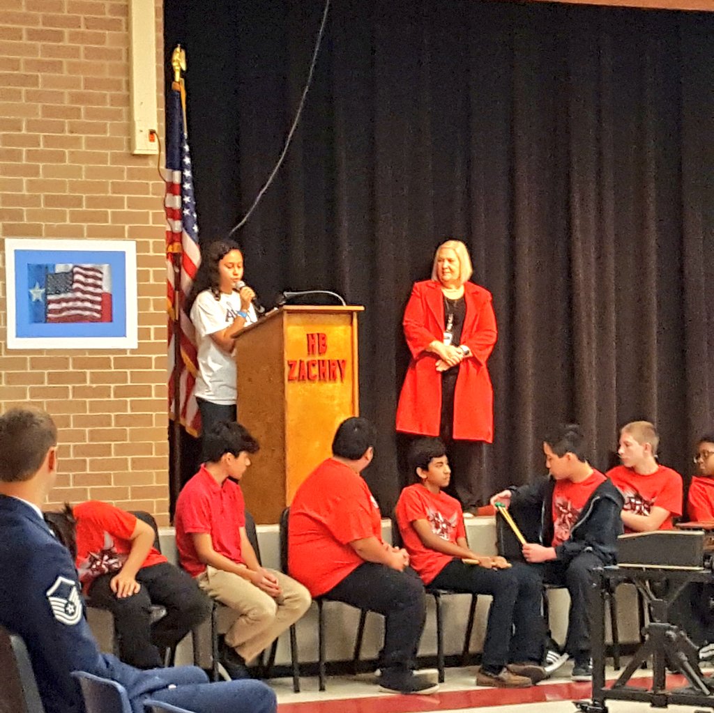 AVID student presenters for our Veteran's Day Celebration! #HonoringOurVeterans @NISDZachry @NISD_AVID