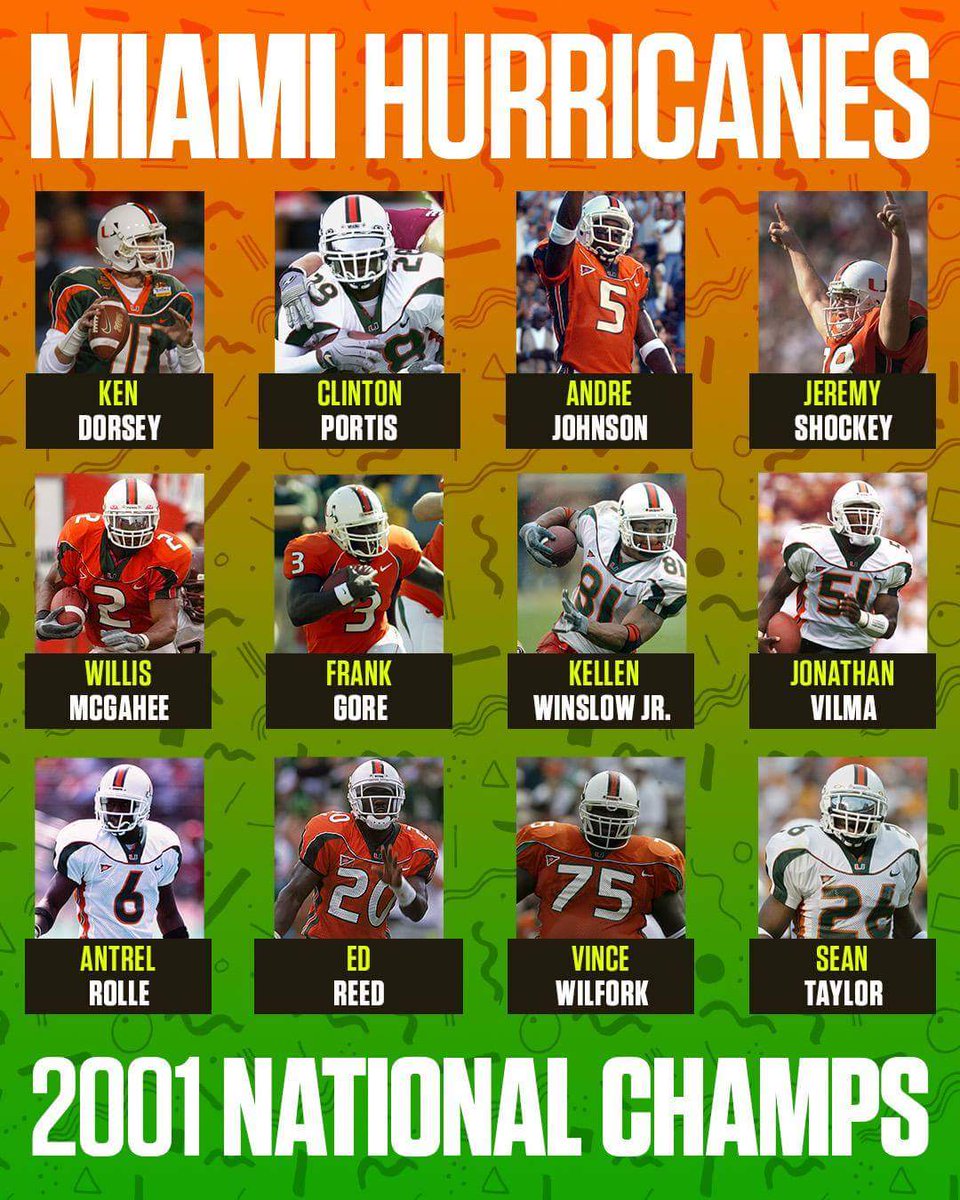 FgpFuManDrew's tweet photo. The last time that the Hurricanes hosted College Game day. Now this team was ridiculously stacked. Can't wait to kick some Irish arse tomorrow. #GoCanes @fumblegate @FGPCop @FumblegateFatty I see a Few hall of Fame players on this team here. https://t.co/SnGHh9HqLG