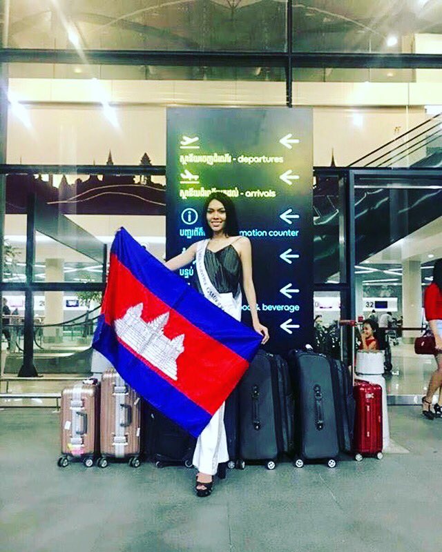 PageantWorld's tweet photo. Miss Cambodia Universe 2017 on her way to Las Vegas! #missuniverse #missuniversecambodia #cambodia 🇰🇭 https://t.co/a6eDswRLmB