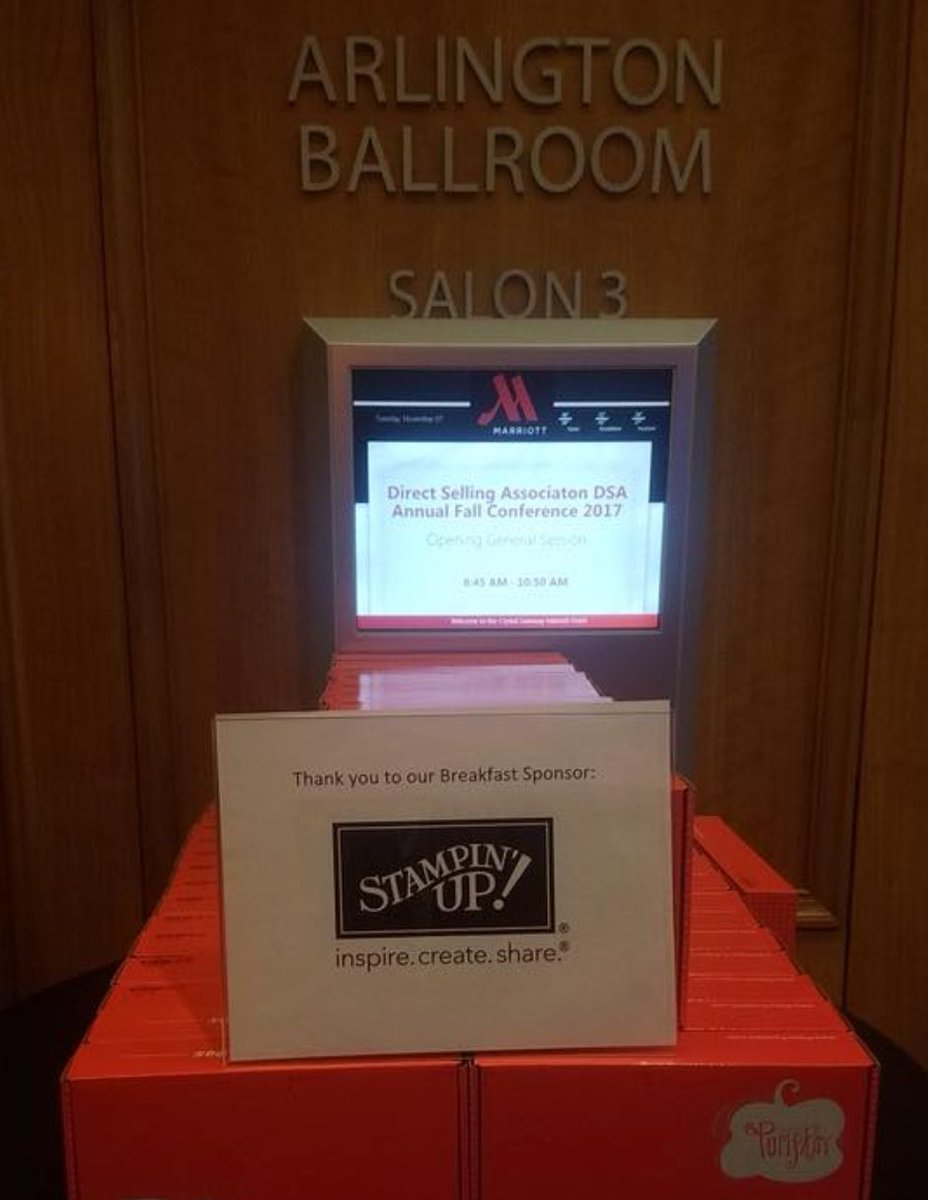 ReinventPrint's tweet photo. Proud of our customers and happy to see them sponsored breakfast at #DSA2017
Way to go Stampin' Up!! https://t.co/JygHmuUwkC