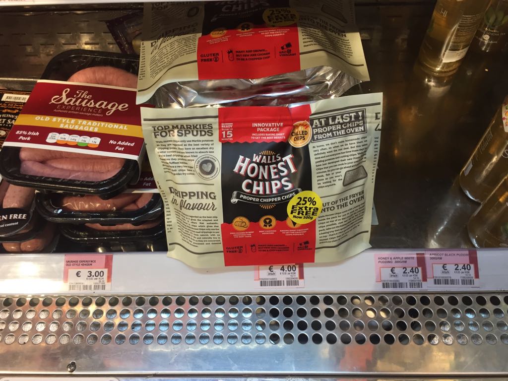 WallsChips's tweet photo. More great news!!! Walls Honest Chips are now on sale at Super Valu Merchants Quay. You'll find them in the Food Academy fridge. Fresh chipper chips, what more could you ask for!! We're delighted here at Walls.  Onwards &amp; upwards. Thanks everyone for your support. Kieran. 😉 https://t.co/GeBBaqBPyZ