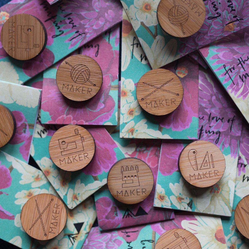 thefoldline's tweet photo. Tell the world you’re a maker with these perfectly stylish little brooches from @b_measure! https://t.co/R9tJR00H1h https://t.co/l95GxGrK3y