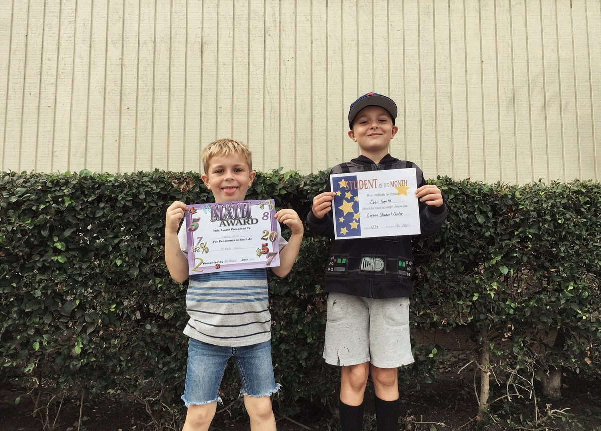 AdamJoelSmith's tweet photo. Proud of these boys. They may be rowdy, but they know how to buckle down & do work. #Learners #MathAward #StudentOfTheMonth https://t.co/BbnqxgQpKc