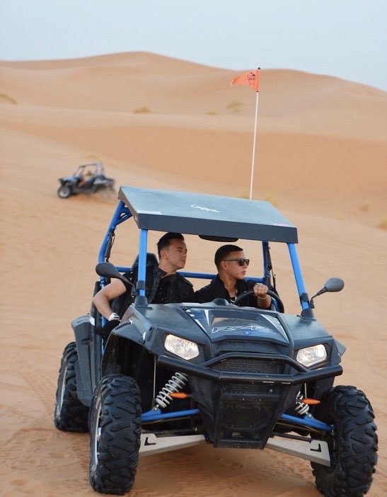 RedOne_Official's tweet photo. My brother Daddy Yankee and I at the beautiful Sahara Desert in Morocco. Listen to our new song together, Boom Boom, on @spotify: https://t.co/1B5PQOF7jF

#boomboom #spreadlove #achalmalik #morocco https://t.co/4wJ42jtTlM