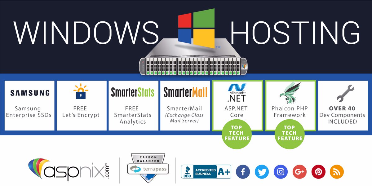 ASPnix's tweet photo. #Windows #Hosting starting at $5/mo! 
GO TO: https://t.co/n45OpYmMIl  

#SSD #LetsEncrypt #AspNetCore #PhalconPHP #SmarterStats #SmarterMail #WebHosting #Microsoft #Servers #Businesses #InformationTechnology #CloudHosting #SQLServer #mysql https://t.co/FIQ2jhH5Jc