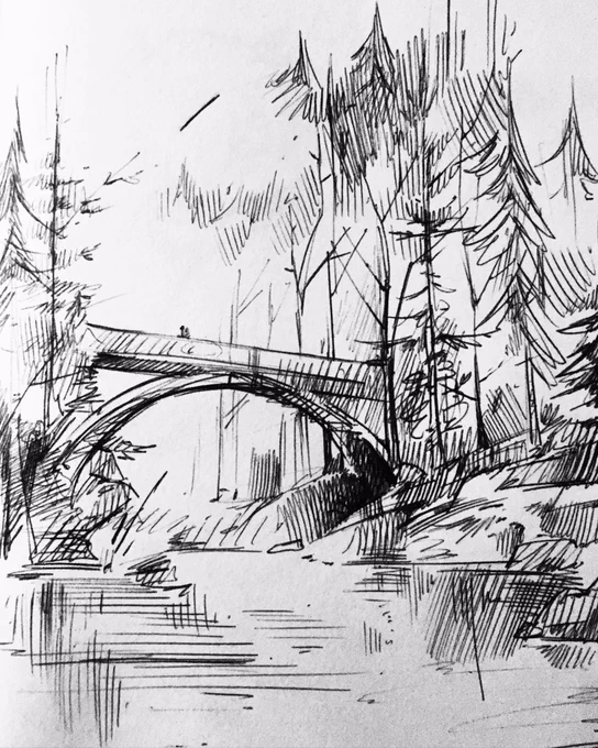 Practice with pen, I wanna go hiking soon 