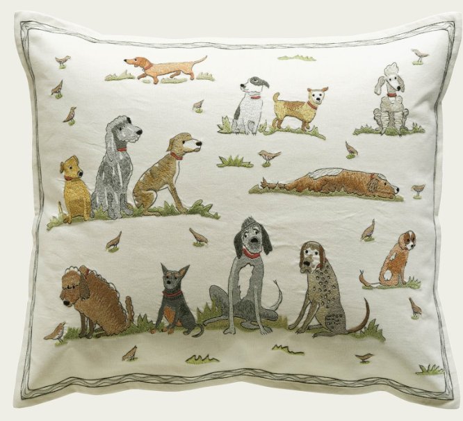 #fabricfriday 
Hello beautiful hand embroidered doggies by <a href="/chelseatextiles/">Chelsea Textiles</a> #interiordesign #softfurnishings #bespoke #interiorstyling #puppylove #jojobradleyinteriors
