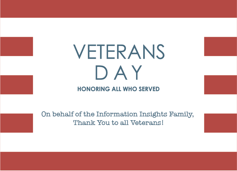 InfoInsights's tweet photo. Honoring All Who Served - Veterans Day https://t.co/NmwYdiBfV2