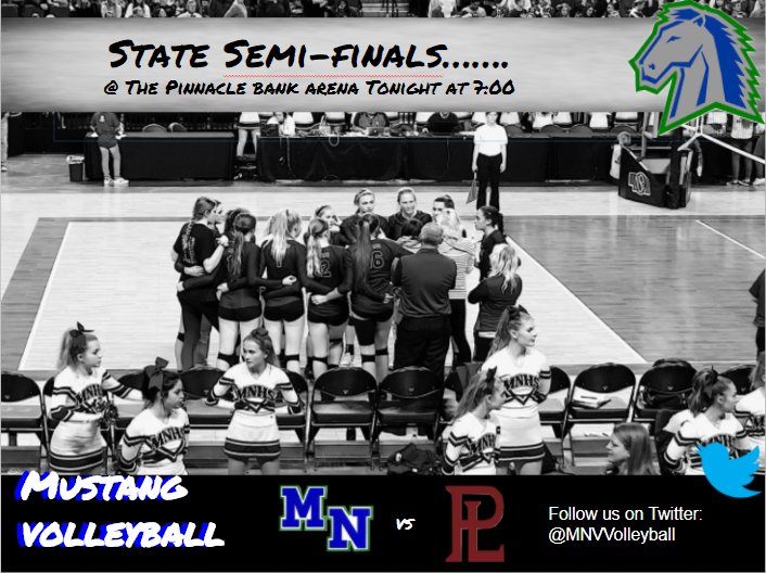 MNHS_VB's tweet photo. State Semi-Finals
📌 Pinnacle Bank Arena
🕘7:00
🏐MNHS vs. PLVS
@Brian_Begley66 
@MNHS_VB 
@MNHSActivities https://t.co/ACACPNvnjF