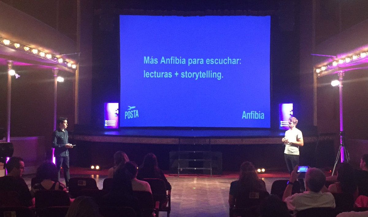 jorgevh's tweet photo. Nuevos formatos sonoros de @revistaanfibia: lecturas+storytelling, inspirándose en audiolibros #NeoMediaLab2017 https://t.co/p6y03rUJgJ