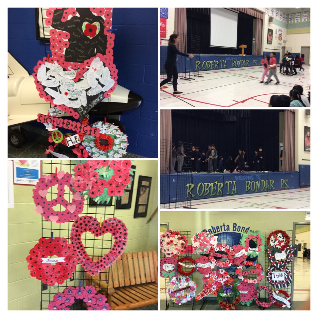nitapala's tweet photo. Commemorating Remembrance Day! @RBPSBobcats @MsCho1A https://t.co/SofapPKT9R