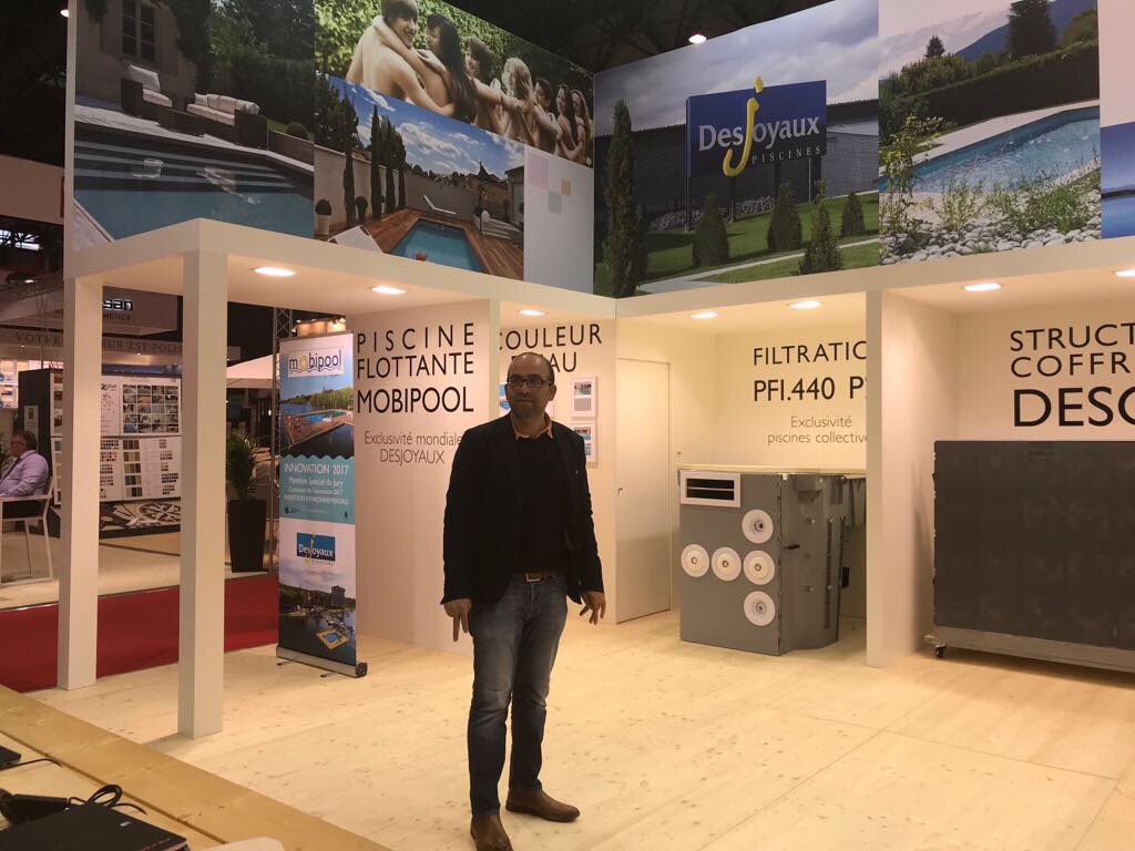 Desjoyaux57's tweet photo. @Desjoyaux_pools présent au salon visite  @Batimat à Paris Villepinte parc des expositions. https://t.co/9bjHd2DZ96