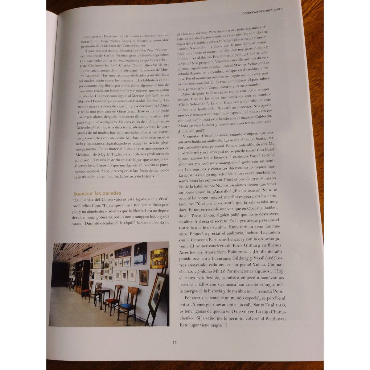 fundacbeethoven's tweet photo. en marco de #lanochedelosmuseos la revista #cantabile realizó una hermosa nota que cubrió los 117 años de historia del #conservatoriobeethoven integrado a la #fundacionbeethoven ❤️ https://t.co/7FgPiN9RVy