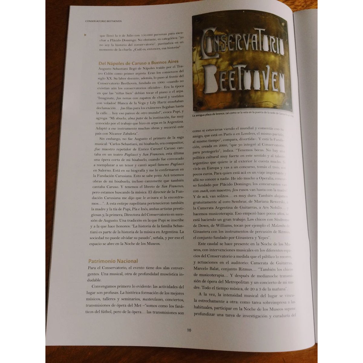 fundacbeethoven's tweet photo. en marco de #lanochedelosmuseos la revista #cantabile realizó una hermosa nota que cubrió los 117 años de historia del #conservatoriobeethoven integrado a la #fundacionbeethoven ❤️ https://t.co/7FgPiN9RVy