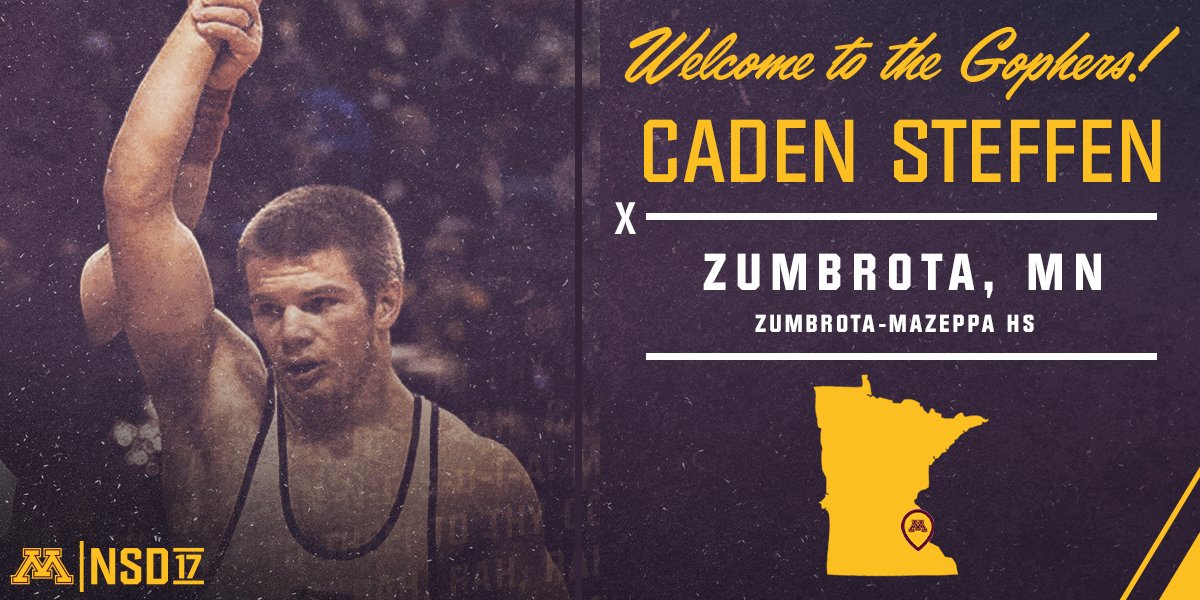 Welcome state champion Caden Steffen of Zumbrota, Minnesota to the #Gophers! #GopherTough #SkiUMah