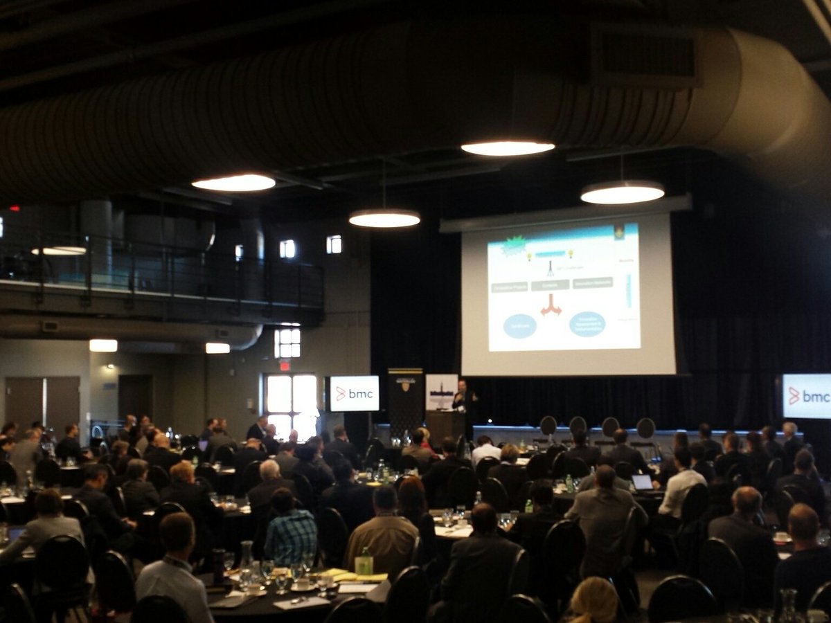 CHGcanada's tweet photo. Now we have @NationalDefence Director General Eric Fournier to speak about the Innovation Access Program #WaterlooCyber #CyberDefence https://t.co/u6keFTz9Ez