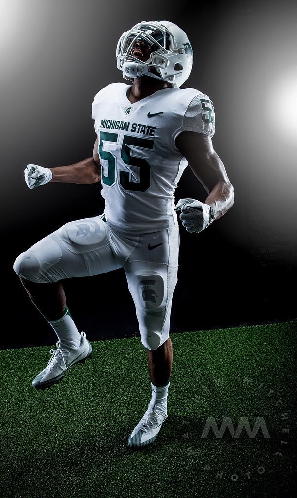 white michigan state football jersey