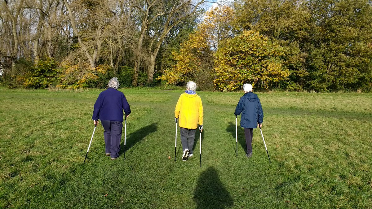 Margaret, Gita & Judy enjoying the autumn sun & colours in Fog Lane Park on our #NordicWalking Health Walk this afternoon #fitover70 #fullbodyworkout #stayactive