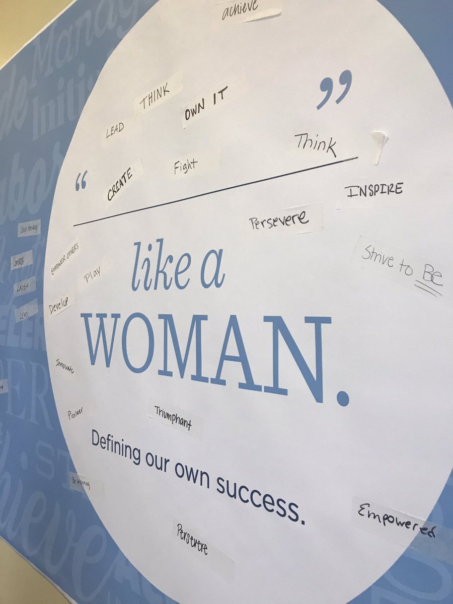 SarahE_Scully's tweet photo. What's your _______ #LikeAWoman aspiration? #CWIBCon @MBACWIB @kenanflagler @UNC https://t.co/VW8rteaeGt