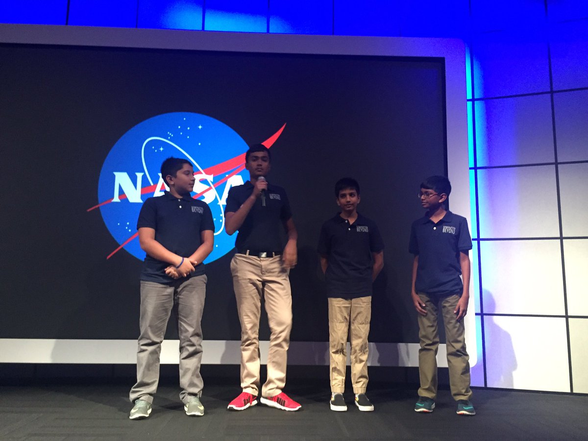 RoJuns's tweet photo. @WWMSEdison @JAMS_Knights #teamEON rocking their public presentation at Kennedy Space Center #wwmsrocks @LockheedMartin #generationbeyond https://t.co/S6LFuIOb1c