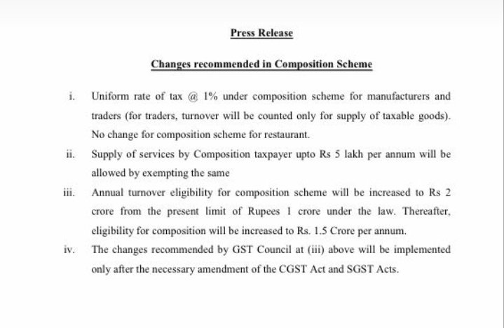 askGST_GoI's tweet photo. Press Release: Changes in Composition Scheme https://t.co/gZM1ia8Cgc