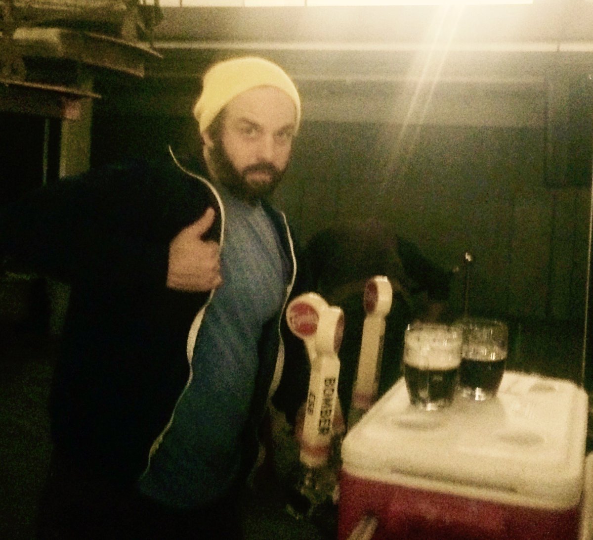 MaryJLovell's tweet photo. Thank you to all the incredible breweries that donated last night to #pintsnotpipelines including help on site from @BomberBrewing (not Charlie pictured) ! Can't wait to hear final donation count to the #pulltogether campaign https://t.co/DZteWkQF5b