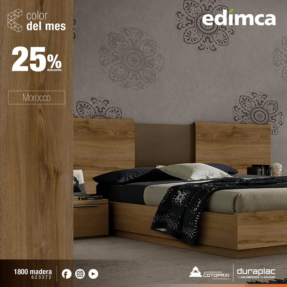 edimcapinas's tweet photo. Tus ambientes jamás pasaran desapercibidos, crea ambientes a medida y llenos de inspiración con nuestro #ColordelMes Morocco, sin duda seras la envidia de todos. Adicional recibe descuento en tu bordo.
#Edimca nuestro mundo es la #Madera https://t.co/NeyTOgKF8F